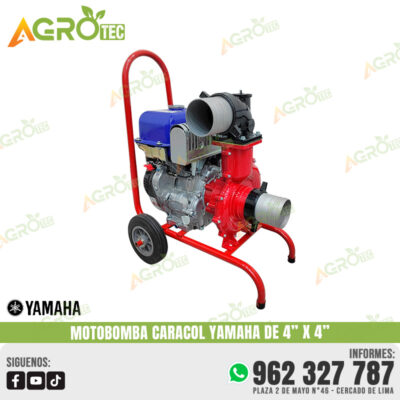 MOTOBOMBA CARACOL YAMAHA DE 4" X 4"