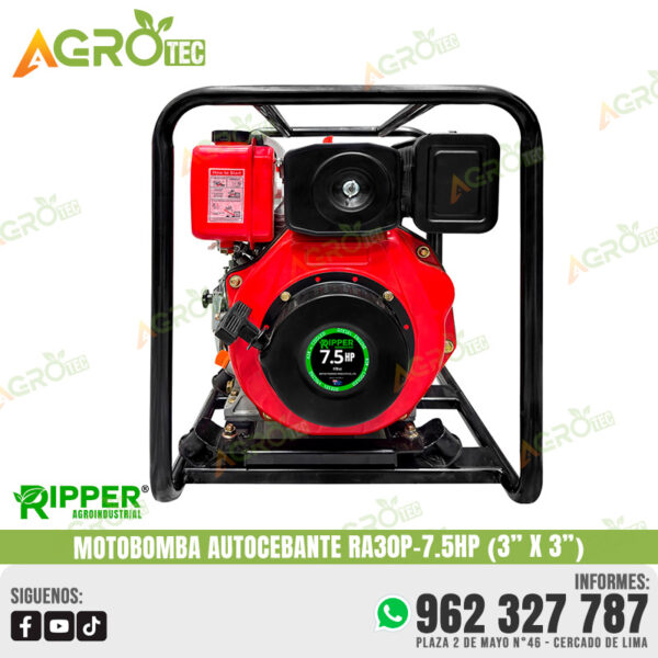 MOTOBOMBA RIPPER RA30P 7.5 HP DE 3" X 3"