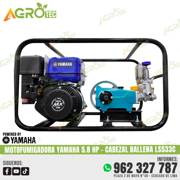MOTOFUMIGADORA YAMAHA DE 5.8 HP CON BALLENA LS533C