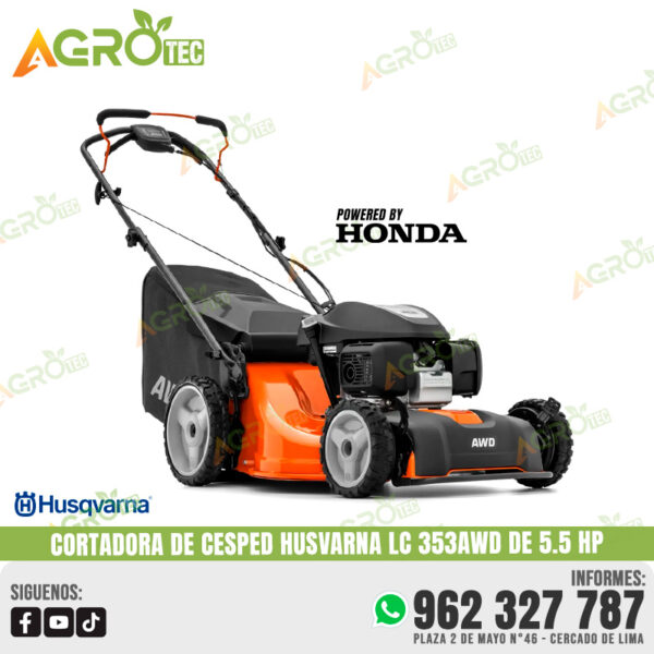 PODADORA DE CEPED HUSQVARNA LC 353AWD DE 5.5 HP