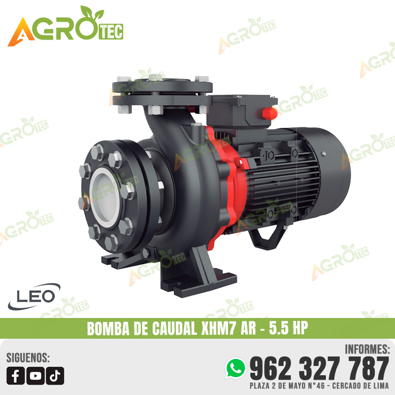 BOMBA CENTRIFUGA 4" X 4" LEO XHM7/AR DE 5.5 HP BOMBA CENTRIFUGA 4" X 4" LEO XHM7/AR DE 5.5 HP